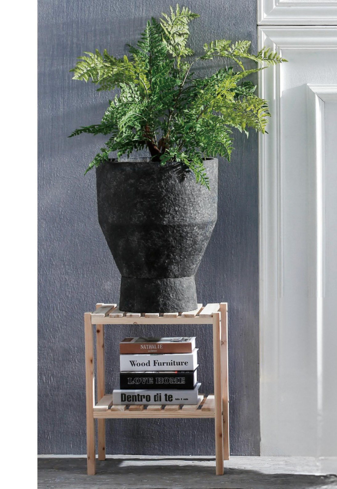 Slate Stone Flute Planter