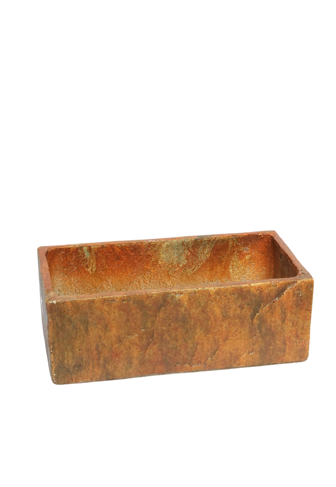 Rustic Yellow Rectangular Planter