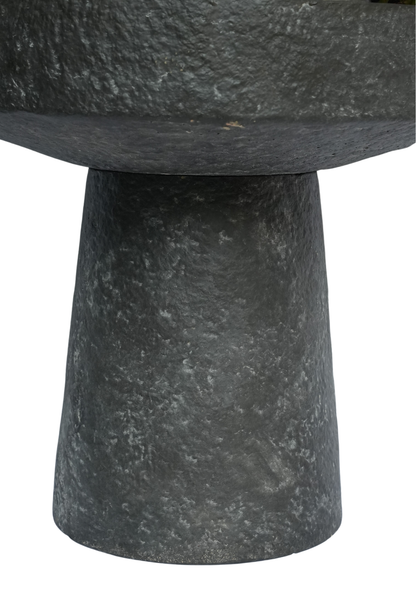 Slate Stone Flat Round Planter