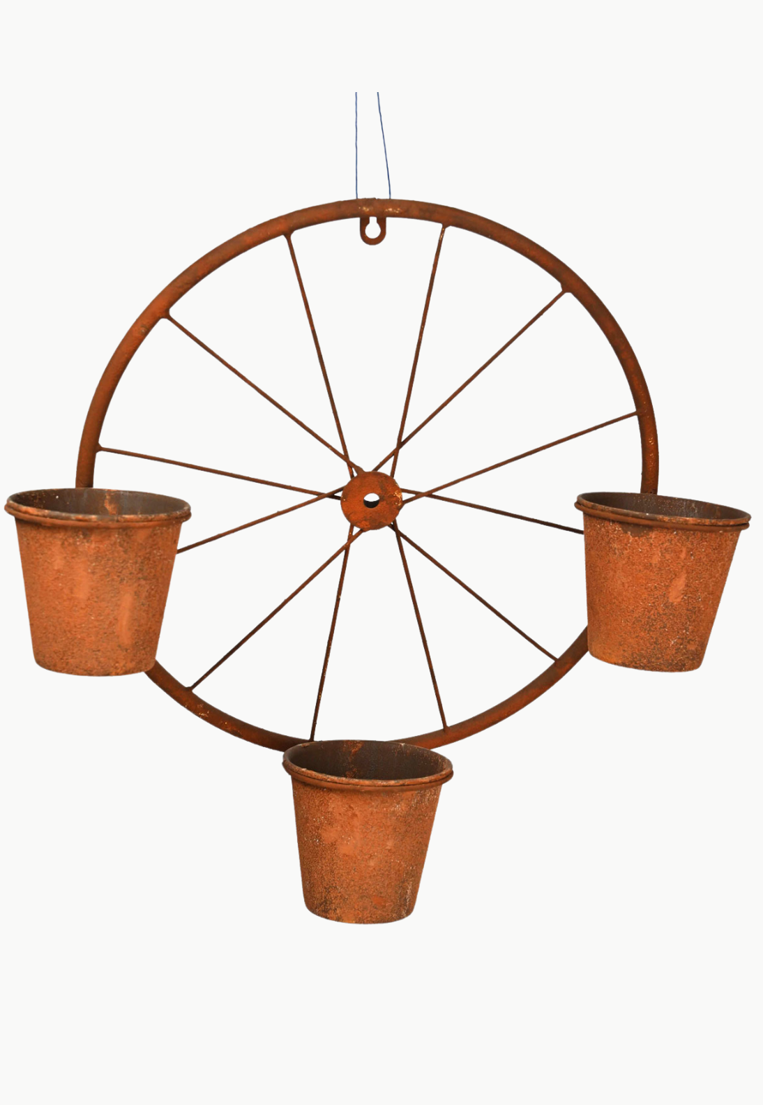 Rustic Cycle Rim Planter