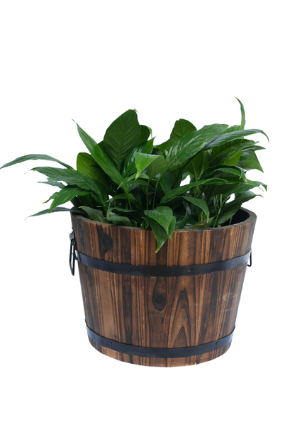 Wooden Barrel Planter