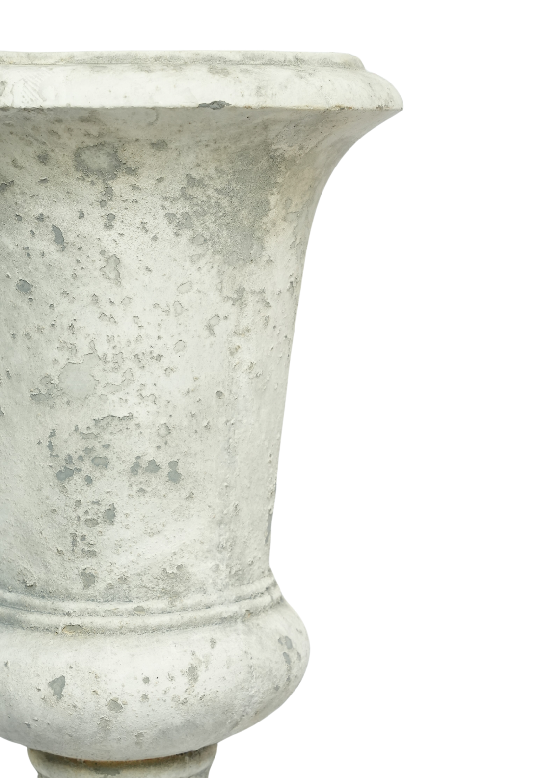 Weathered White Urn Planter