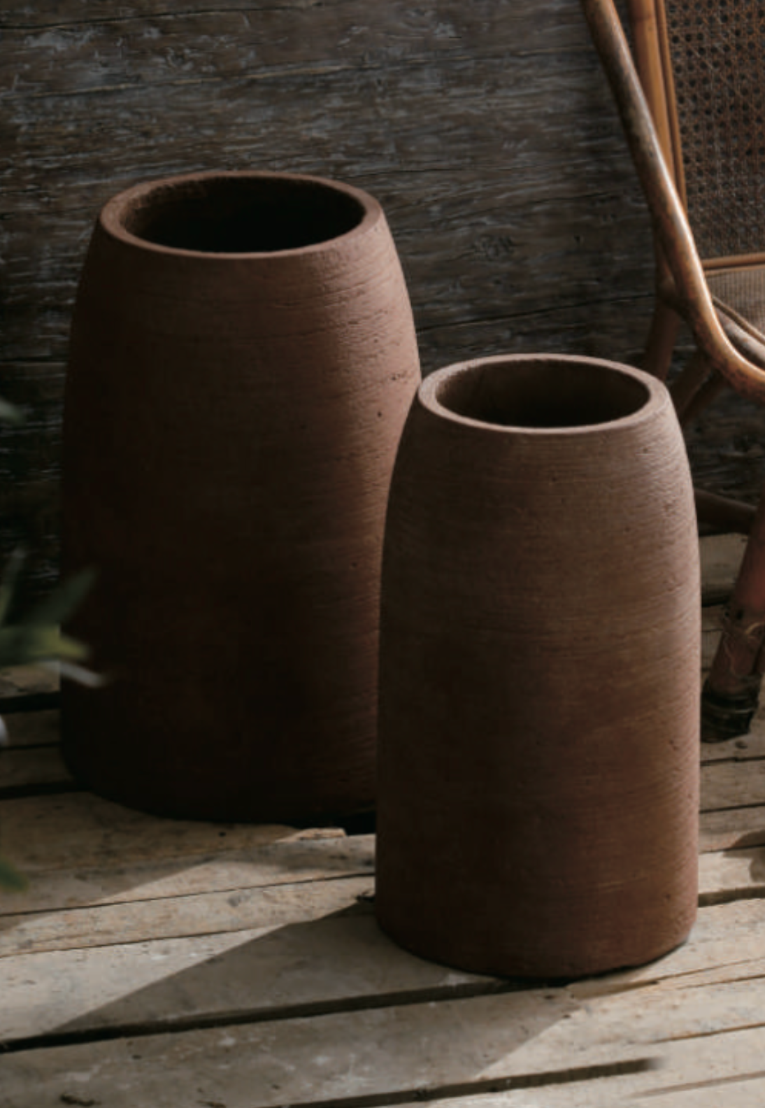 Chocolate Brown Vase Planter